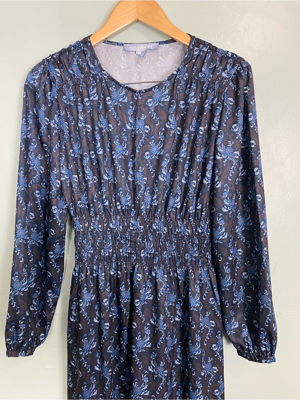 Hill House The Rosely Dress Floral Blue Maxi Medium - Picture 3 of 7